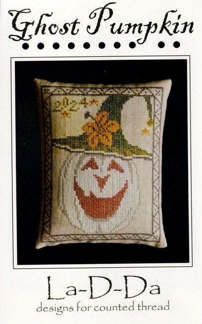 LA~D~DA "Ghost Pumpkin"  Counted Cross Stitch Pattern  Halloween, Autumn, Pattern Only