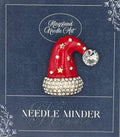 KINGSLAND NEEDLE MINDER ~ Red Santa Hat Needle Minder, Needle Dock, Needle Nanny, Canvas Magnet, Needle Garage, Needleminder