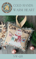 ANNIE BEEZ Folk Art "Cold Hands Warm Heart" Counted Cross Stitch Pattern, Chart, Needlework, Pattern Only