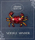 KINGSLAND NEEDLE MINDER ~ Red Crab Needle Minder, Needle Dock, Needle Nanny, Canvas Magnet, Needle Garage, Needleminder