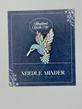 KINGSLAND NEEDLE MINDER ~ Hummingbird Needle Minder, Needle Dock, Enamel & Rhinestone, Magnet Needle Garage, Needleminder
