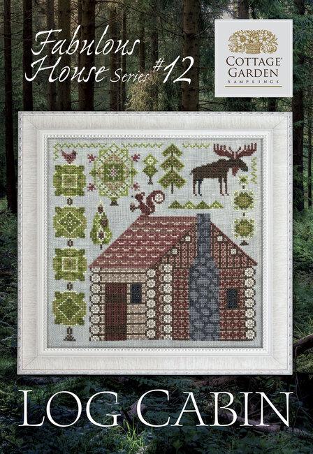 COTTAGE GARDEN SAMPLINGS "Log Cabin" Counted Cross Stitch Pattern, Fabulous House Series #12, Pattern Only