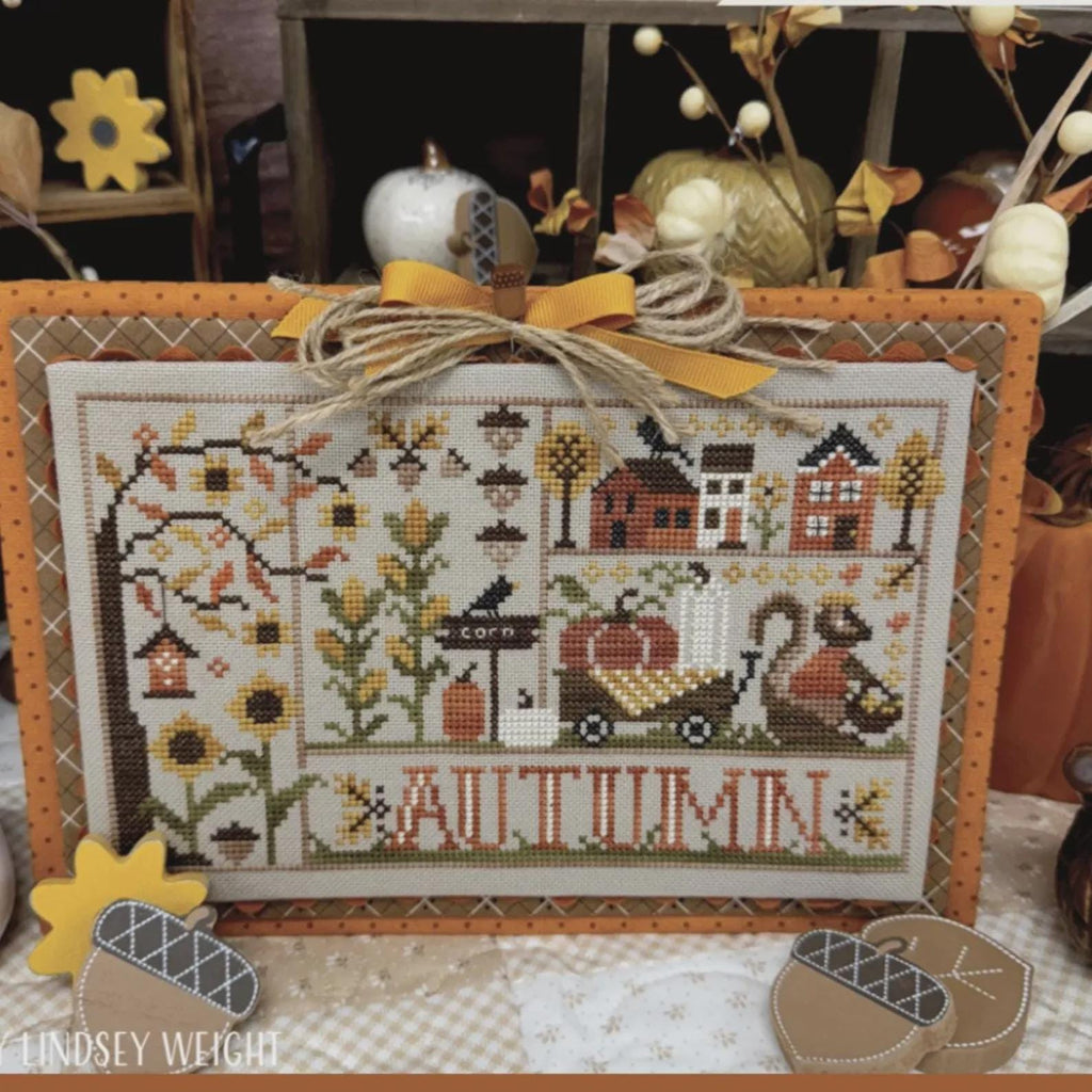 PRIMROSE COTTAGE STITCHES "Seasonal Samplings - Autumn" Counted Cross Stitch Pattern, Pattern Only