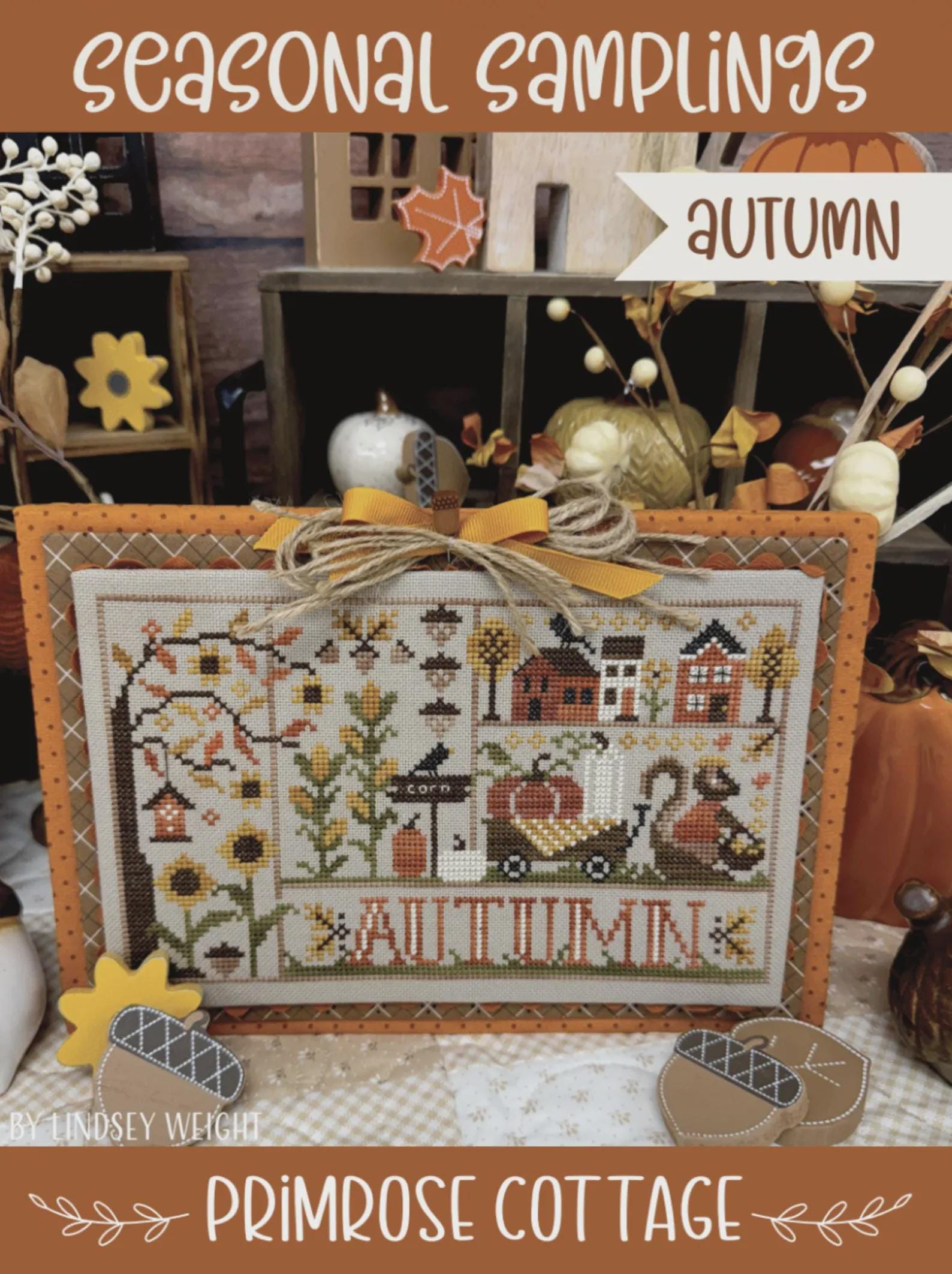PRIMROSE COTTAGE STITCHES "Seasonal Samplings - Autumn" Counted Cross Stitch Pattern, Pattern Only