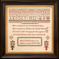 Hands Across the Sea Samplers "Maria Wales Newson 1832" Counted Cross Stitch Pattern, English Sampler, Chart, Pattern Only