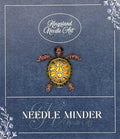 KINGSLAND NEEDLE MINDER ~ Green Turtle Needle Minder, Needle Dock, Needle Nanny, Enamel Magnet, Needle Garage, Needleminder