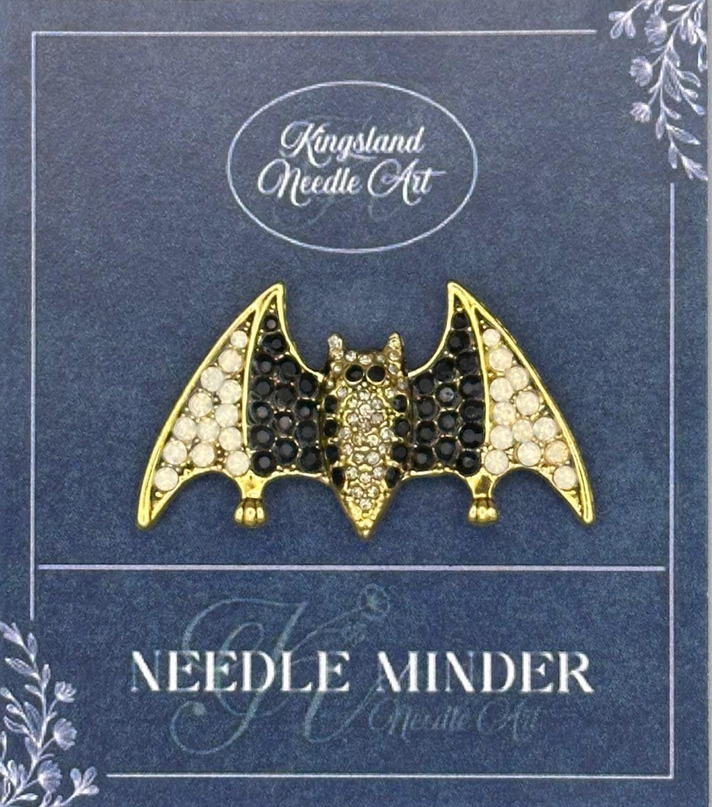 KINGSLAND NEEDLE MINDER ~ Halloween Bat Needle Minder, Needle Dock, Needle Nanny, Canvas Magnet, Needle Garage, Needleminder