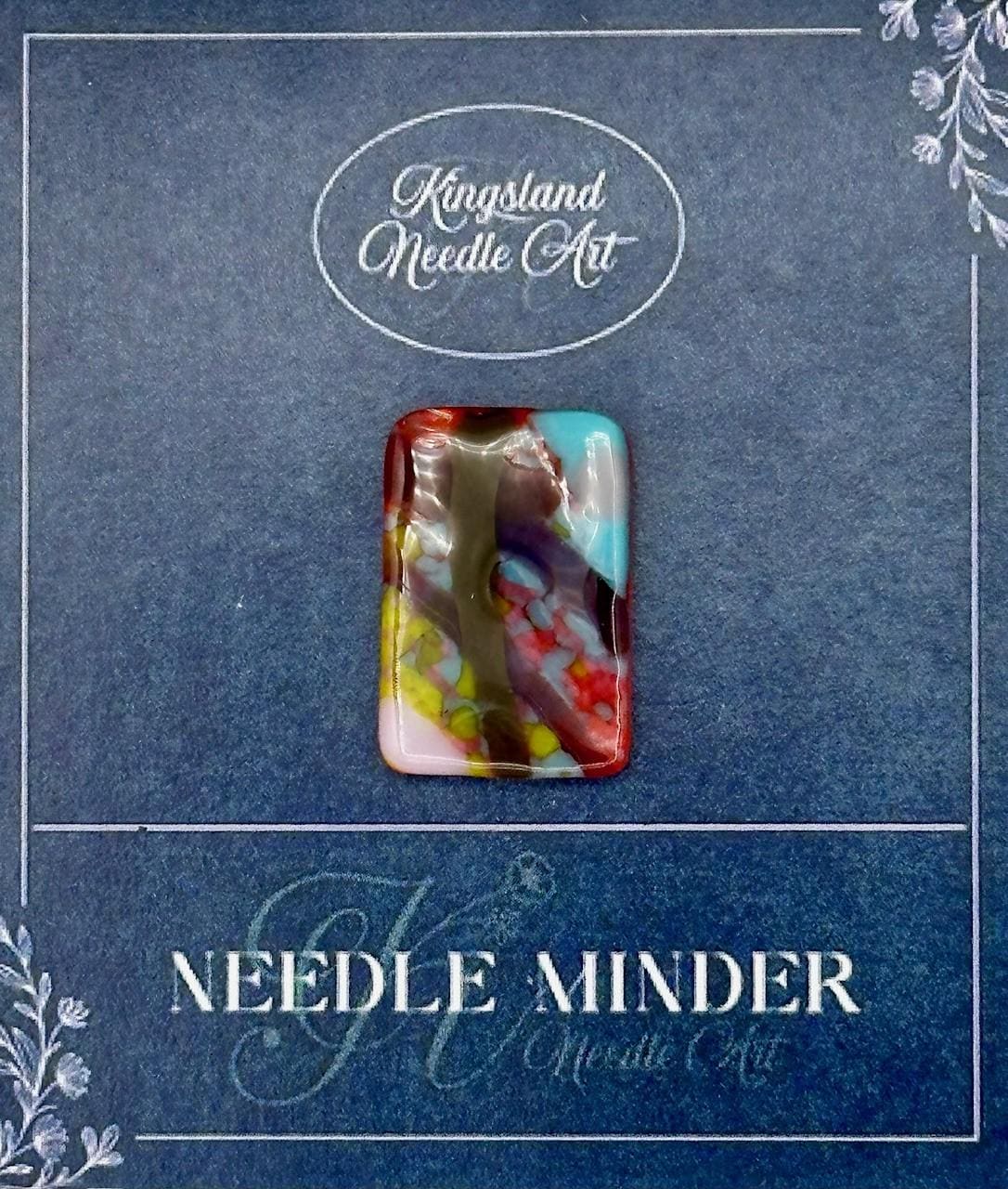 KINGSLAND NEEDLE MINDER "Fused Glass Needle Minder"  Fused Glass  Magnet  Needle dock, Needleminder  One-of-a-Kind, Handcrafted FG133