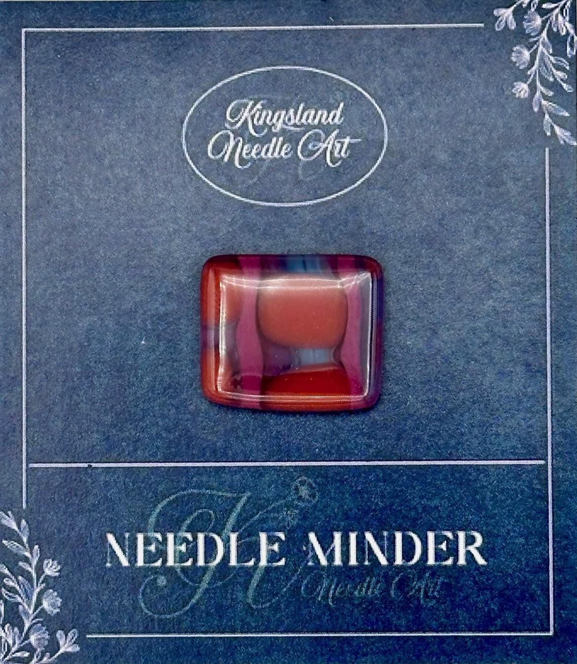 KINGSLAND NEEDLE MINDER "Fused Glass Needle Minder"  Fused Glass  Magnet  Needle dock, Needleminder  One-of-a-Kind, Handcrafted FG135