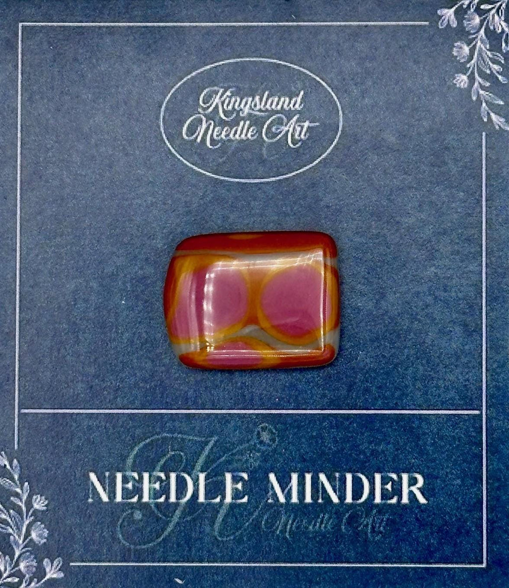 KINGSLAND NEEDLE MINDER "Fused Glass Needle Minder"  Fused Glass  Magnet  Needle dock, Needleminder  One-of-a-Kind, Handcrafted FG142