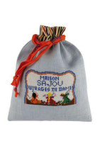 MAISON SAJOU Cross Stitch Drawstring Bag Kit ~ Embroidery Girls Motif, Made in France