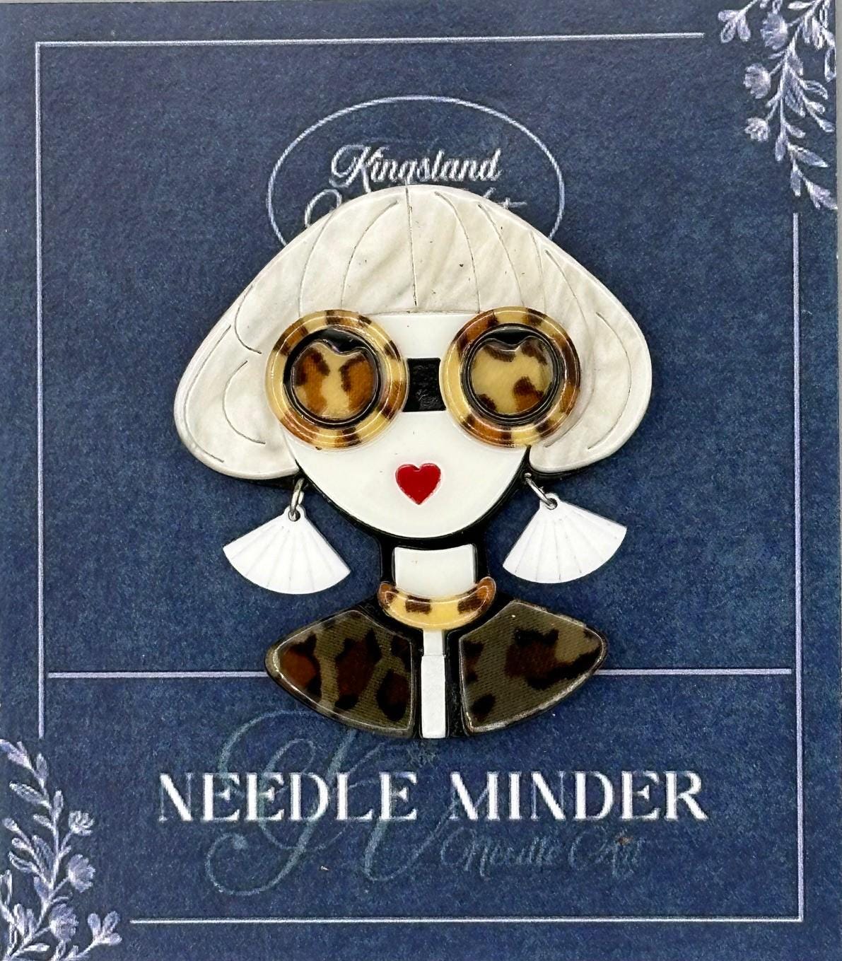 KINGSLAND NEEDLE MINDER ~ Fashion Girl Acrylic Needle Minder, Needle Dock, Multi-Dimensional, Magnet, Needle Garage, Needleminder