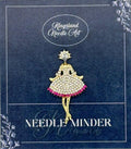 KINGSLAND NEEDLE MINDER ~ Ballet Dancer Needle Minder, Needle Dock, Swarovski Crystal Enamel Magnet, Needle Garage, Needleminder