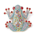 BROOCH ~ Multi Color Frog Brooch ~ Swarovski Crystal ~ Gold Tone ~ Jewelry, Holidays, Great Gift Idea, Pin