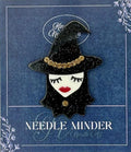 KINGSLAND NEEDLE MINDER ~ Jazzy Sparkly Witch Acrylic Needle Minder, Needle Dock, Multi-Dimensional, Magnet, Needle Garage, Needleminder