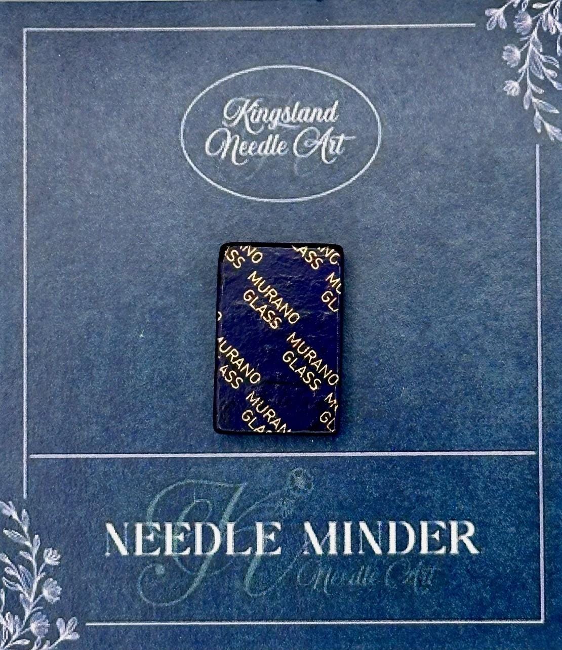 KINGSLAND NEEDLE MINDER ~ Murano Glass Needle Minder, Venetian Glass Made In Italy, Needle Dock, Needle Garage, Needleminder, MG109