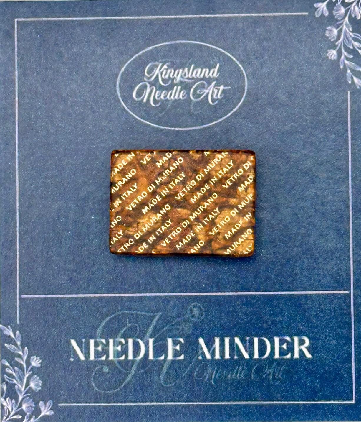 KINGSLAND NEEDLE MINDER ~ Murano Glass Needle Minder, Venetian Glass Made In Italy, Needle Dock, Needle Garage, Needleminder, MG104