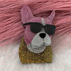 KINGSLAND NEEDLE MINDER ~ Sparkly Boxer Dog Acrylic Needle Minder, Needle Dock, Multi-Dimensional, Magnet, Needle Garage, Needleminder