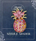 KINGSLAND NEEDLE MINDER ~ Pink Pineapple Needle Minder, Needle Dock, Colorful Rhinestones, Enamel, Magnet, Needle Garage, Needleminder