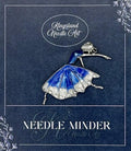 KINGSLAND NEEDLE MINDER ~ Blue Ballerina Needle Minder, Needle Dock, Swarovski Crystal Enamel Magnet, Needle Garage, Needleminder