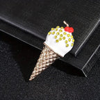 KINGSLAND NEEDLE MINDER ~ Ice Cream Cone Needle Minder, Needle Dock, Crystal Enamel Magnet, Needle Garage, Needleminder
