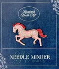 KINGSLAND NEEDLE MINDER ~ Pink Horse Needle Minder, Needle Dock, Swarovski Crystal Enamel Magnet, Needle Garage, Needleminder