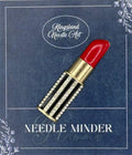 KINGSLAND NEEDLE MINDER ~ Red Lipstick Needle Minder, Needle Dock, Swarovski Crystal Enamel Magnet, Needle Garage, Needleminder