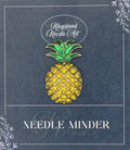KINGSLAND NEEDLE MINDER ~ Pineapple Needle Minder, Needle Dock, Sparkling Rhinestones, Enamel Magnet, Needle Garage, Needleminder