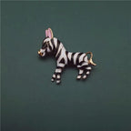 KINGSLAND NEEDLE MINDER ~ Adorable Zebra Needle Minder, Needle Dock, Sparkling Rhinestones, Enamel Magnet, Needle Garage, Needleminder