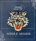 KINGSLAND NEEDLE MINDER ~ Tiger Needle Minder, Needle Dock, Sparkling Rhinestones, Enamel Magnet, Needle Garage, Needleminder