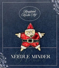 KINGSLAND NEEDLE MINDER ~ Star Santa Needle Minder, Needle Dock, Enamel Magnet Needle Garage, Needleminder