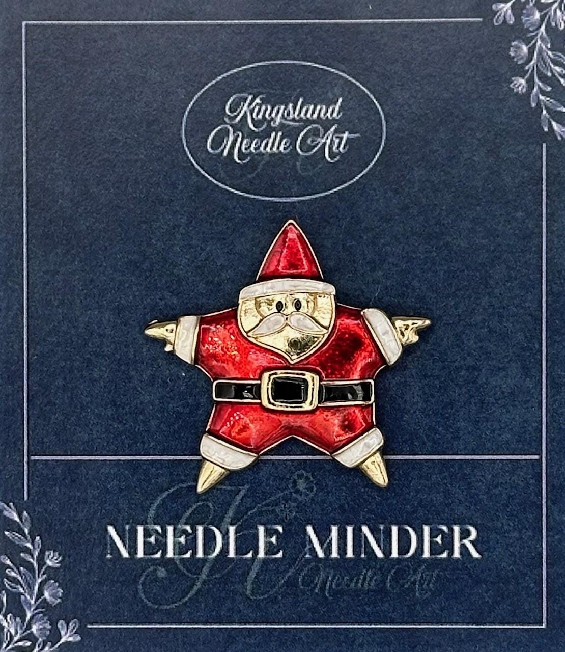 KINGSLAND NEEDLE MINDER ~ Star Santa Needle Minder, Needle Dock, Enamel Magnet Needle Garage, Needleminder