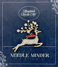 KINGSLAND NEEDLE MINDER ~ Christmas Reindeer Needle Minder, Needle Dock, Needle Nanny, Canvas Magnet, Needle Garage, Needleminder