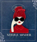 KINGSLAND NEEDLE MINDER ~ Lady in Red Acrylic Needle Minder, Needle Dock, Multi-Dimensional, Magnet, Needleminder