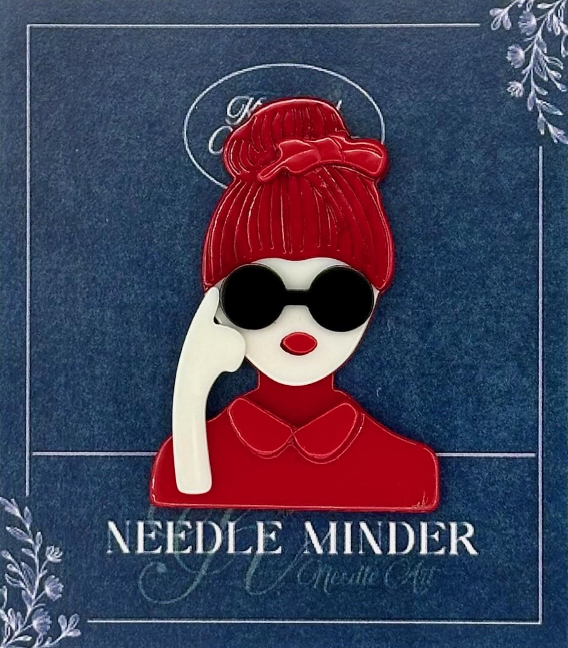 KINGSLAND NEEDLE MINDER ~ Lady in Red Acrylic Needle Minder, Needle Dock, Multi-Dimensional, Magnet, Needleminder