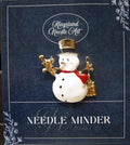 KINGSLAND NEEDLE MINDER ~ Red Scarf Snowman Needle Minder, Needle Dock, Enamel, Magnet, Needle Garage, Needleminder