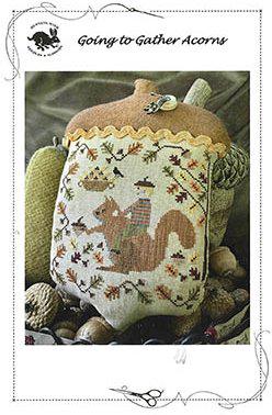 Running with Needles & Scissors "Going To Gather Acorns"  Counted Cross Stitch Pattern, Chart, Pattern Only