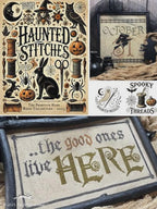 The PRIMITIVE HARE "Haunted Stitches Book" Counted Cross Stitch Pattern ~ 6 Halloween Patterns ~ Italy ~ Needlework Marketplace 2025