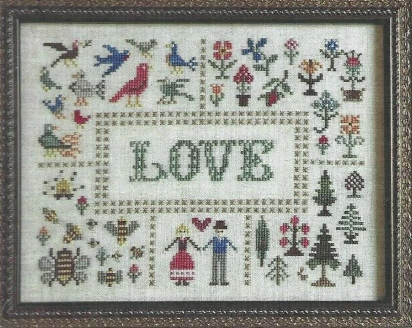 THE NEEDLE'S NOTION "Birds, Bees and Trees" Counted Cross Stitch Pattern, Chart, Pattern Only