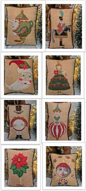 TWIN PEAK PRIMITIVES "Vintage Christmas Ornaments Book" 8 Patterns, Counted Cross Stitch Pattern, Christmas, Winter, Pattern Only