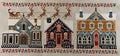 TWIN PEAK PRIMITIVES "Ornamented Christmas Houses" Counted Cross Stitch Pattern, Christmas, Winter, Pattern Only