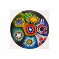 KINGSLAND NEEDLE MINDER ~ Murano Glass Millefiori Needle Minder, Venetian Glass Made In Italy, Needle Dock, Needle Garage, Needleminder