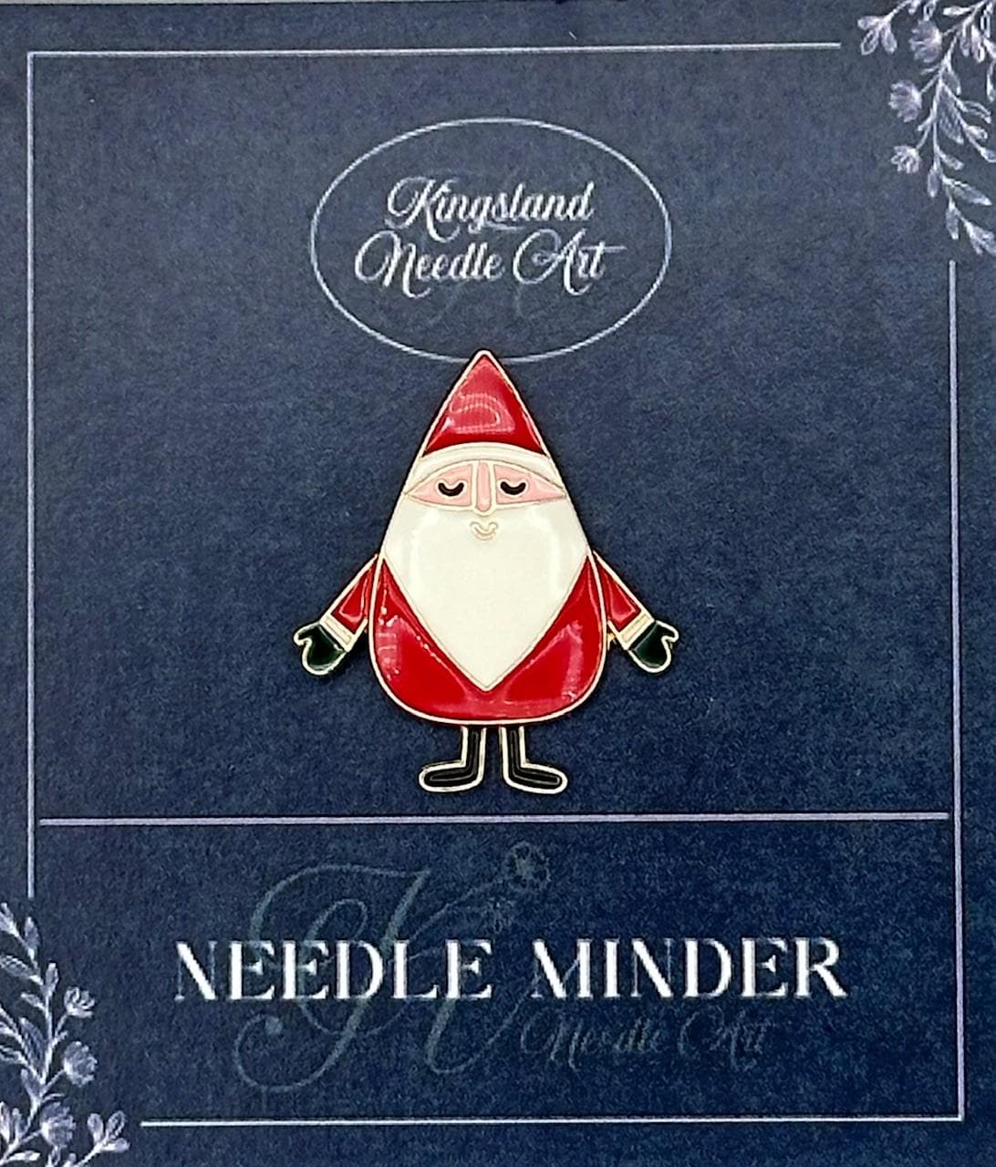 KINGSLAND NEEDLE MINDER ~ Christmas Santa Gnome Needle Minder, Needle Dock, Enamel Magnet Needle Garage, Needleminder