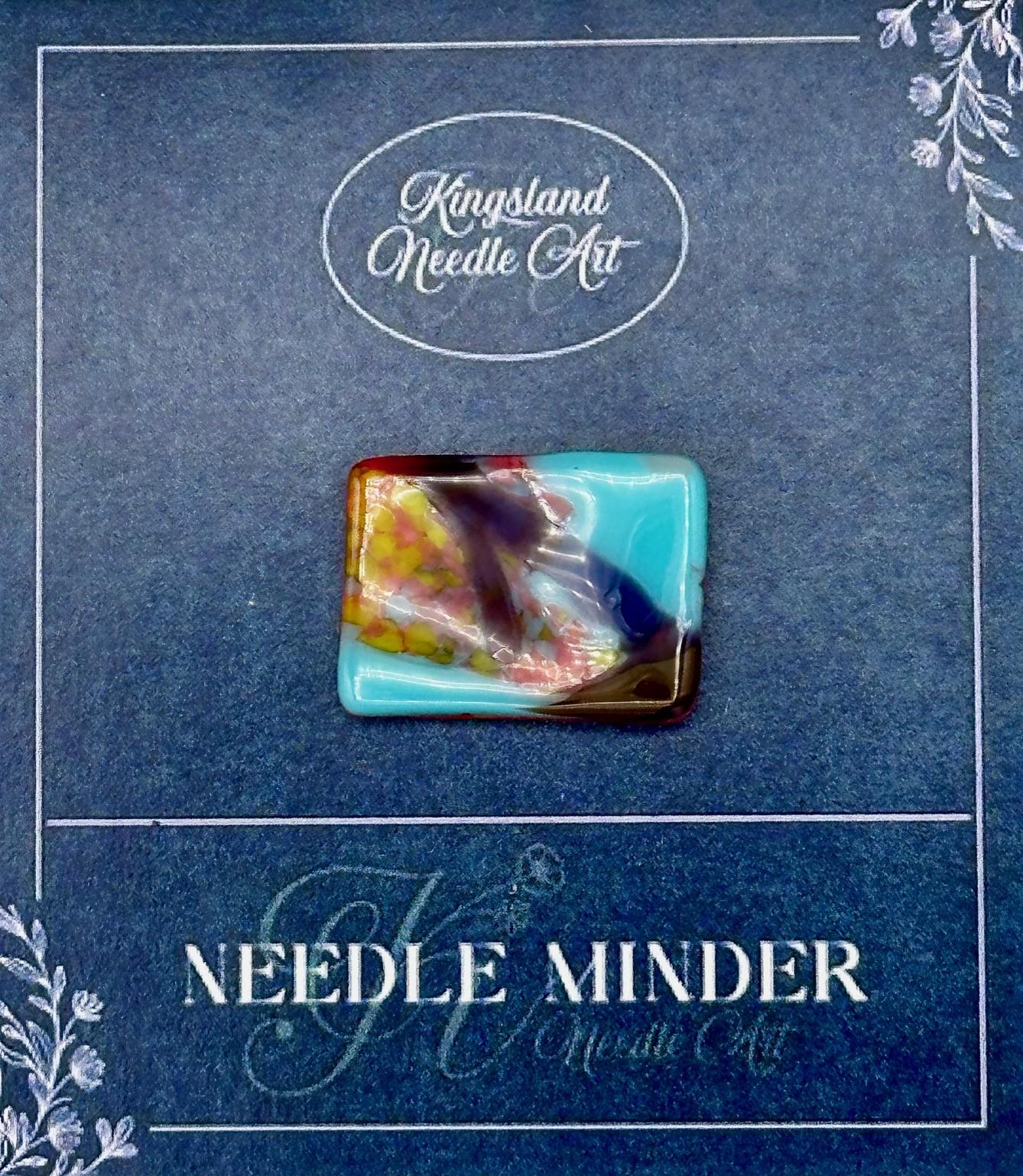 KINGSLAND NEEDLE MINDER "Fused Glass Needle Minder"  Fused Glass  Magnet  Needle dock, Needleminder  One-of-a-Kind, Handcrafted FG130