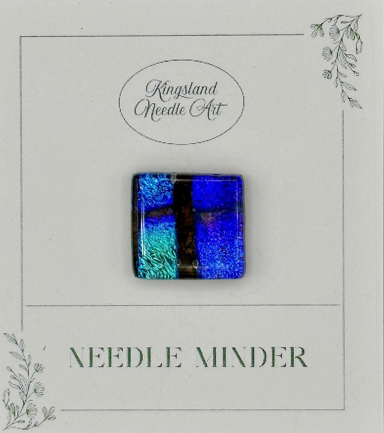 KINGSLAND NEEDLE MINDER "Fused Glass Needle Minder"  Fused Glass  Magnet  Needle dock, Needleminder  One-of-a-Kind, Handcrafted FG132