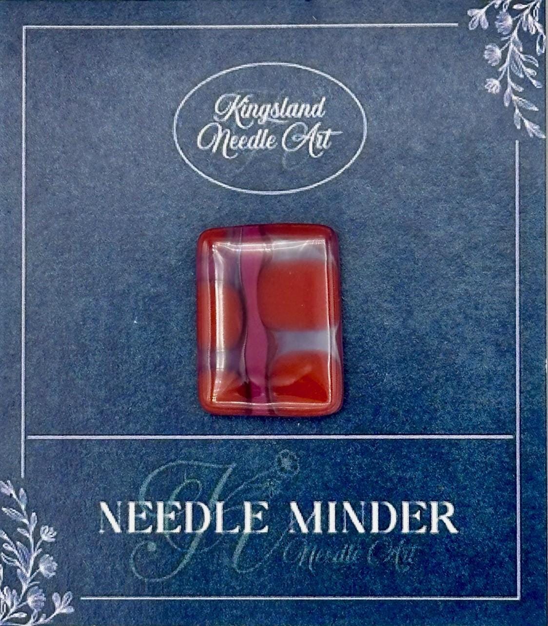 KINGSLAND NEEDLE MINDER "Fused Glass Needle Minder"  Fused Glass  Magnet  Needle dock, Needleminder  One-of-a-Kind, Handcrafted FG144