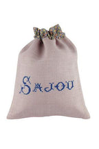 MAISON SAJOU Cross Stitch Drawstring Bag Kit ~ Sewing Club Motif, Made in France