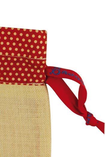 MAISON SAJOU Cross Stitch Drawstring Bag Kit ~ Girl Sewing Motif, Made in France
