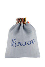 MAISON SAJOU Cross Stitch Drawstring Bag Kit ~ Embroidery Girls Motif, Made in France