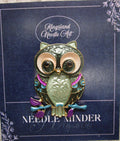 KINGSLAND NEEDLE MINDER ~ Colorful Enamel Owl Needle Minder, Needle Dock, Needle Nanny, Magnet, Needle Garage, Needleminder